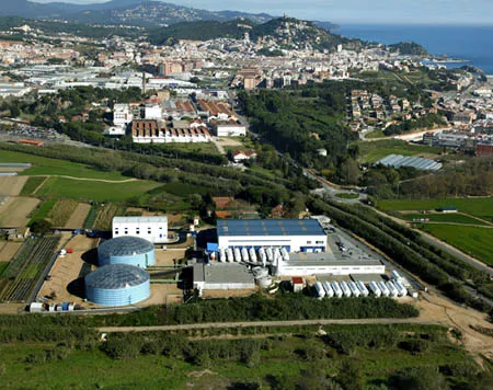 Vista general de la dessalinitzadora a La Tordera (Agència Catalana de l’Aigua)