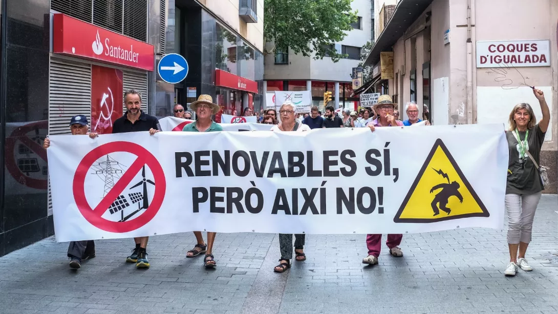 Concentración en el centro de Igualada